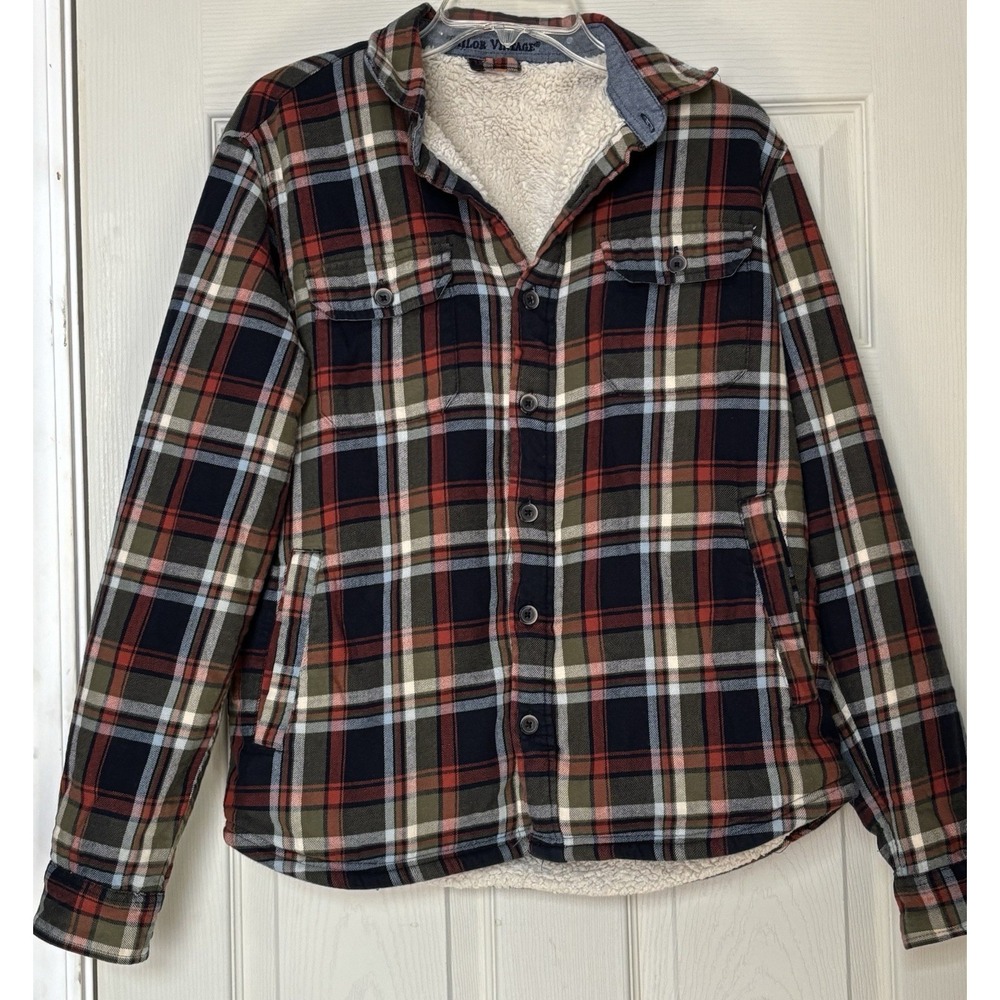 Tailor Vintage Mens Flannel Long Sleeve Luxe Performance Plaid Shirt Size M